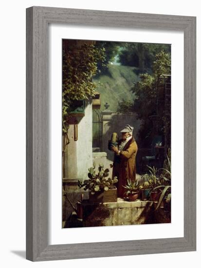 The Cactus Lover. before 1858-Carl Spitzweg-Framed Giclee Print