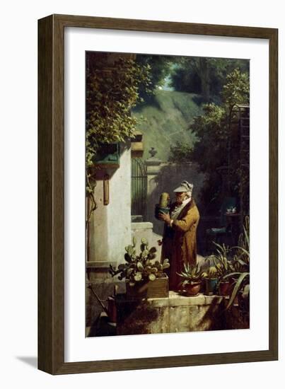 The Cactus Lover. before 1858-Carl Spitzweg-Framed Giclee Print