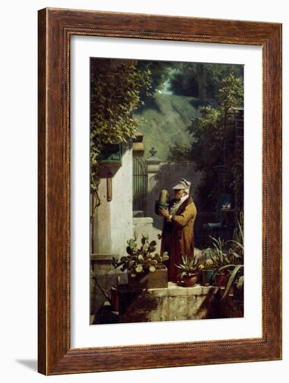 The Cactus Lover. before 1858-Carl Spitzweg-Framed Giclee Print