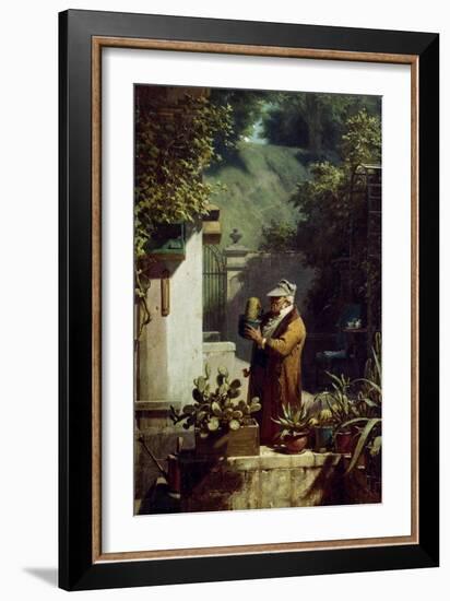 The Cactus Lover. before 1858-Carl Spitzweg-Framed Giclee Print