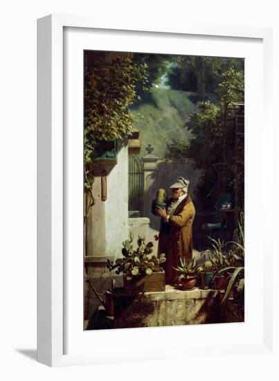 The Cactus Lover. before 1858-Carl Spitzweg-Framed Giclee Print