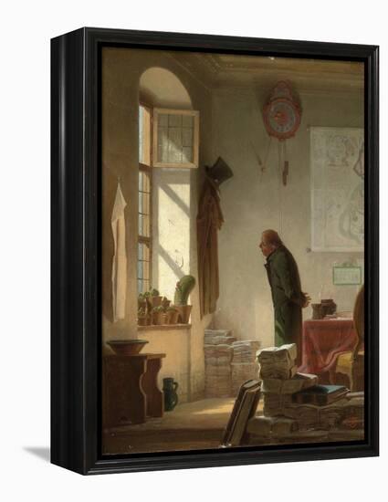 The Cactus Lover; Der Kaktusliebhaber, C.1860-Carl Spitzweg-Framed Premier Image Canvas