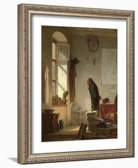 The Cactus Lover; Der Kaktusliebhaber, C.1860-Carl Spitzweg-Framed Giclee Print