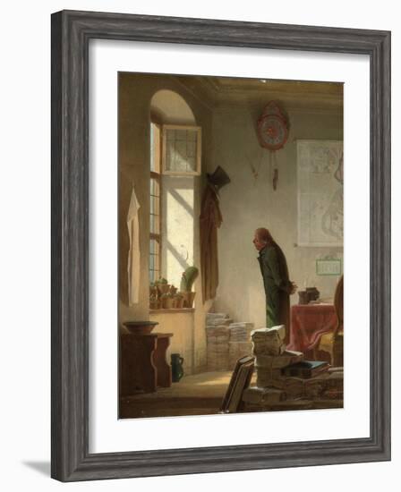 The Cactus Lover; Der Kaktusliebhaber, C.1860-Carl Spitzweg-Framed Giclee Print