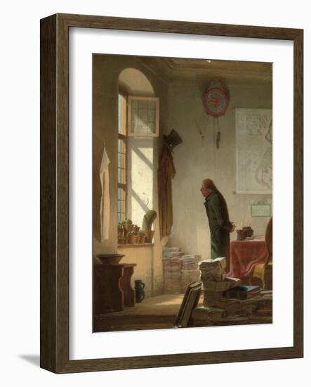 The Cactus Lover; Der Kaktusliebhaber, C.1860-Carl Spitzweg-Framed Giclee Print