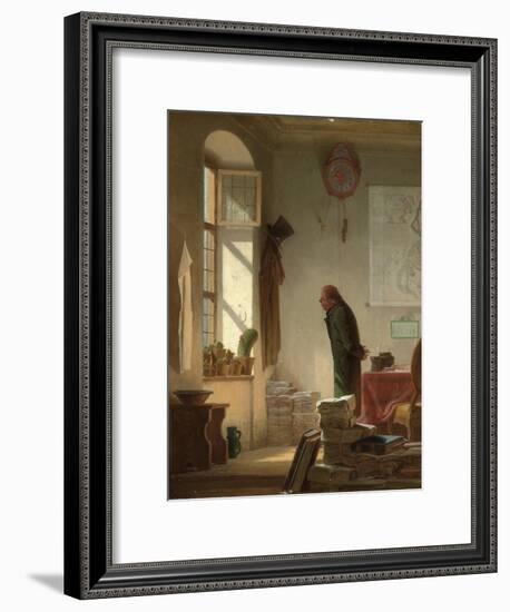 The Cactus Lover; Der Kaktusliebhaber, C.1860-Carl Spitzweg-Framed Giclee Print