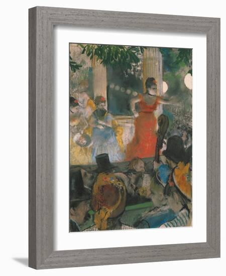 The Café-Concert at Les Ambassadeurs-Edgar Degas-Framed Giclee Print