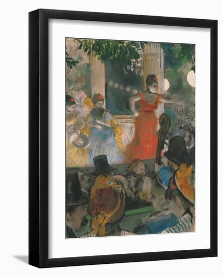 The Café-Concert at Les Ambassadeurs-Edgar Degas-Framed Giclee Print