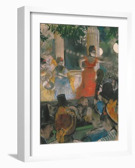 The Café-Concert at Les Ambassadeurs-Edgar Degas-Framed Giclee Print