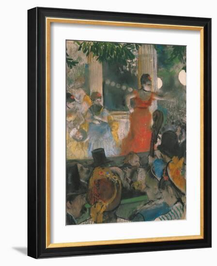 The Café-Concert at Les Ambassadeurs-Edgar Degas-Framed Giclee Print