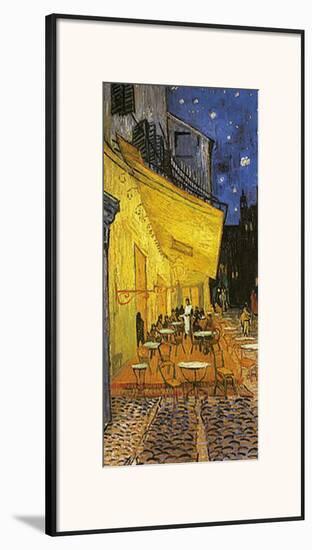 The Café Terrace on the Place du Forum, Arles, at Night, c.1888 (detail)-Vincent van Gogh-Framed Art Print