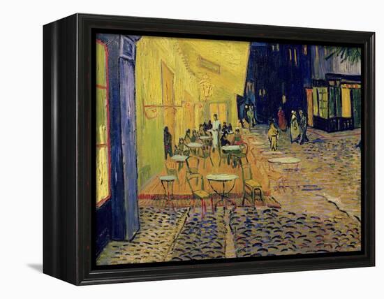 The Café Terrace on the Place du Forum, Arles, at Night, c.1888 (detail)-Vincent van Gogh-Framed Premier Image Canvas