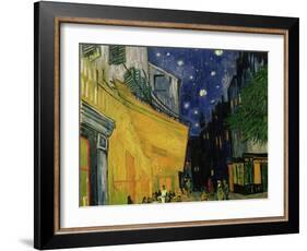 The Café Terrace on the Place du Forum, Arles, at Night, c.1888 (detail)-Vincent van Gogh-Framed Giclee Print
