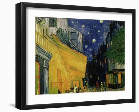 The Café Terrace on the Place du Forum, Arles, at Night, c.1888 (detail)-Vincent van Gogh-Framed Giclee Print