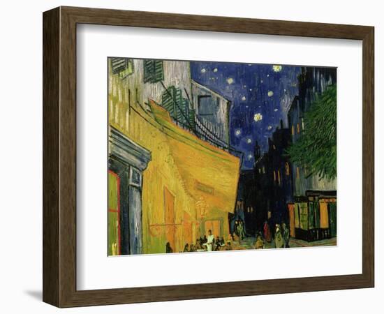 The Café Terrace on the Place du Forum, Arles, at Night, c.1888 (detail)-Vincent van Gogh-Framed Giclee Print