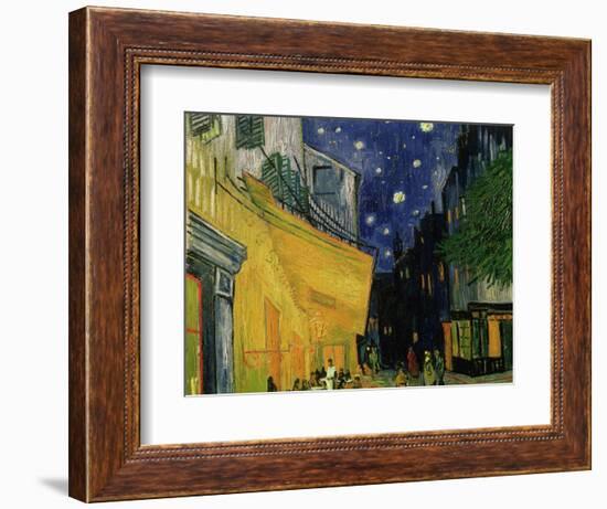 The Café Terrace on the Place du Forum, Arles, at Night, c.1888 (detail)-Vincent van Gogh-Framed Giclee Print