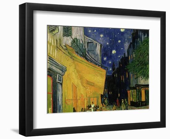 The Café Terrace on the Place du Forum, Arles, at Night, c.1888 (detail)-Vincent van Gogh-Framed Giclee Print