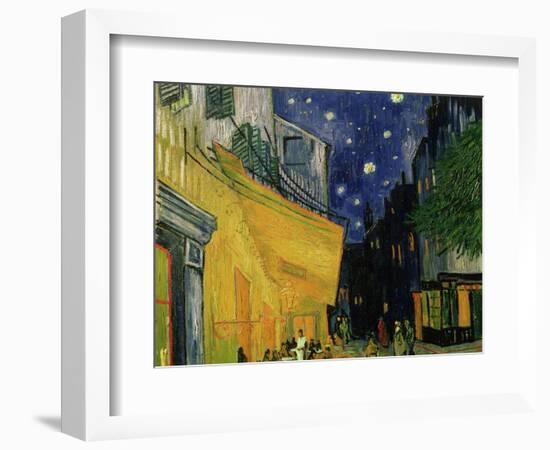 The Café Terrace on the Place du Forum, Arles, at Night, c.1888 (detail)-Vincent van Gogh-Framed Giclee Print