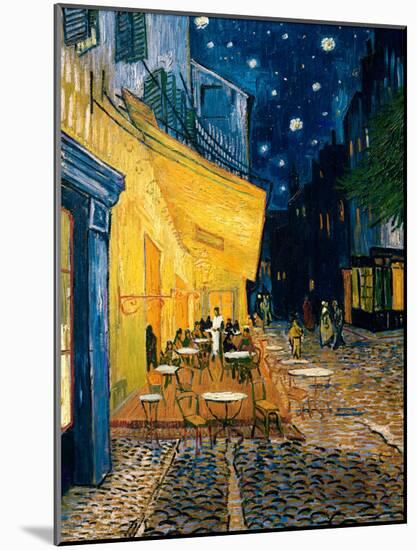 The Café Terrace on the Place du Forum, Arles, at Night, c.1888-Vincent van Gogh-Mounted Art Print
