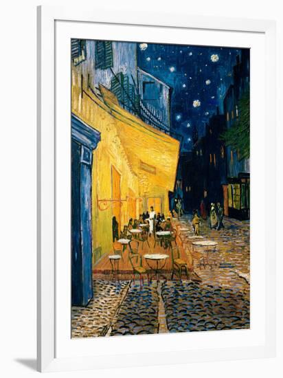 The Café Terrace on the Place du Forum, Arles, at Night, c.1888-Vincent van Gogh-Framed Art Print