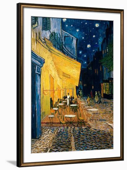 The Café Terrace on the Place du Forum, Arles, at Night, c.1888-Vincent van Gogh-Framed Art Print