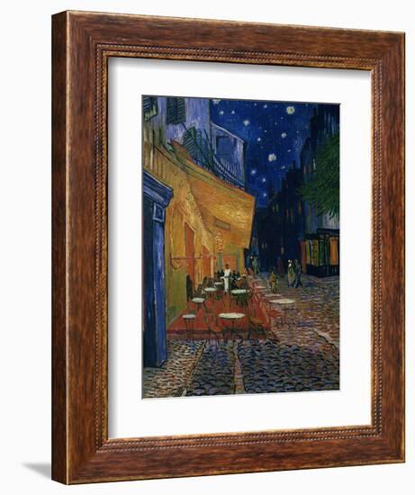 The Café Terrace on the Place du Forum, Arles, at Night, c.1888-Vincent van Gogh-Framed Photographic Print