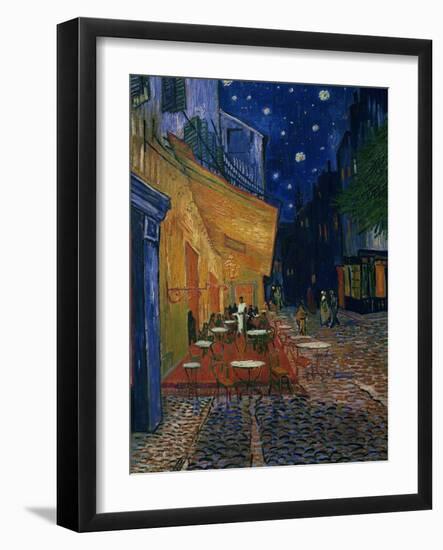 The Café Terrace on the Place du Forum, Arles, at Night, c.1888-Vincent van Gogh-Framed Giclee Print