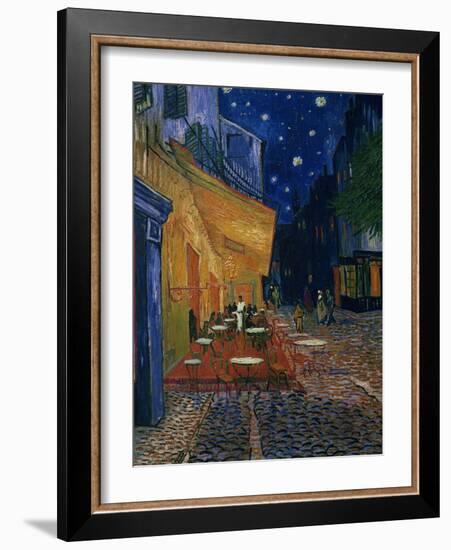 The Café Terrace on the Place du Forum, Arles, at Night, c.1888-Vincent van Gogh-Framed Giclee Print