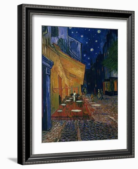 The Café Terrace on the Place du Forum, Arles, at Night, c.1888-Vincent van Gogh-Framed Giclee Print