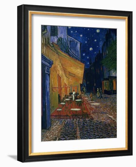 The Café Terrace on the Place du Forum, Arles, at Night, c.1888-Vincent van Gogh-Framed Giclee Print