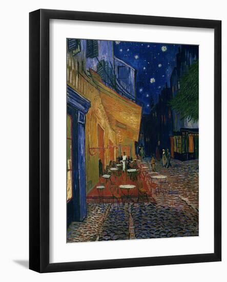 The Cafe Terrace on the Place du Forum, Arles, at Night, c.1888-Vincent van Gogh-Framed Giclee Print