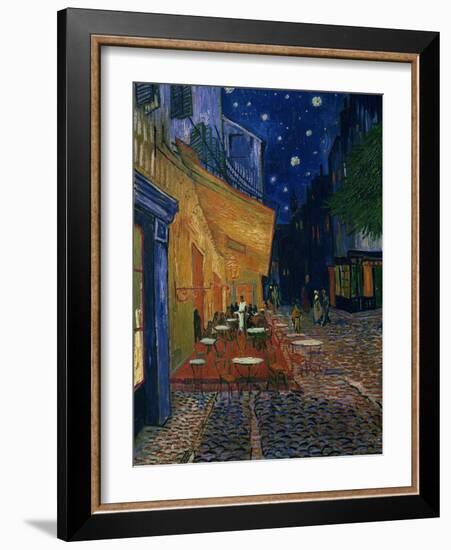 The Cafe Terrace on the Place du Forum, Arles, at Night, c.1888-Vincent van Gogh-Framed Giclee Print