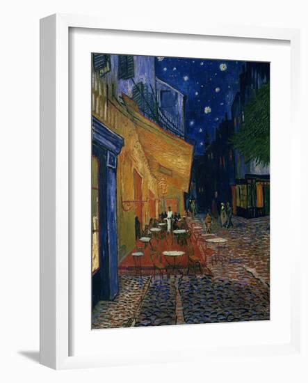 The Cafe Terrace on the Place du Forum, Arles, at Night, c.1888-Vincent van Gogh-Framed Giclee Print