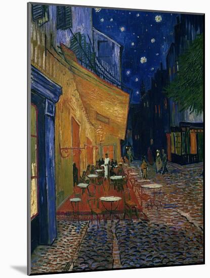 The Cafe Terrace on the Place du Forum, Arles, at Night, c.1888-Vincent van Gogh-Mounted Giclee Print