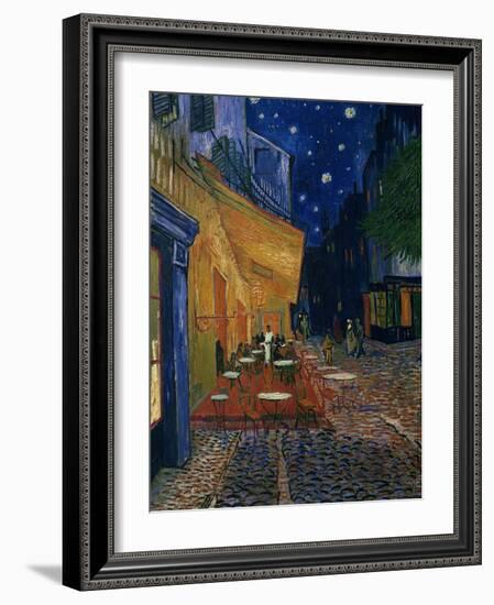 The Cafe Terrace on the Place du Forum, Arles, at Night, c.1888-Vincent van Gogh-Framed Giclee Print
