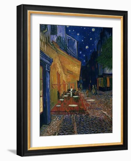 The Cafe Terrace on the Place du Forum, Arles, at Night, c.1888-Vincent van Gogh-Framed Giclee Print