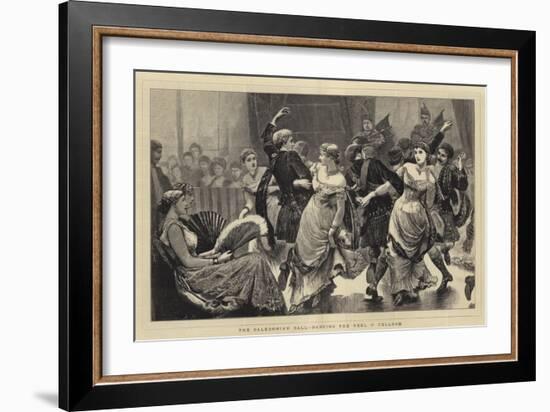 The Caledonian Ball, Dancing the Reel O' Tulloch-Arthur Hopkins-Framed Giclee Print