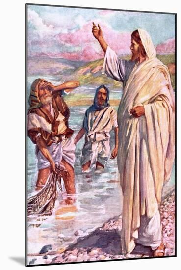 The Call of Andrew and Peter-Harold Copping-Mounted Giclee Print