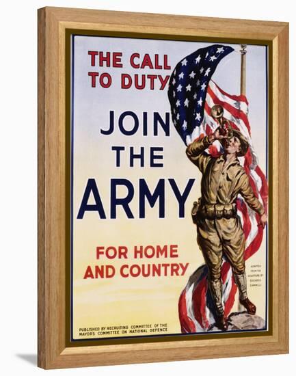 The Call to Duty for Home and Country Poster-null-Framed Premier Image Canvas