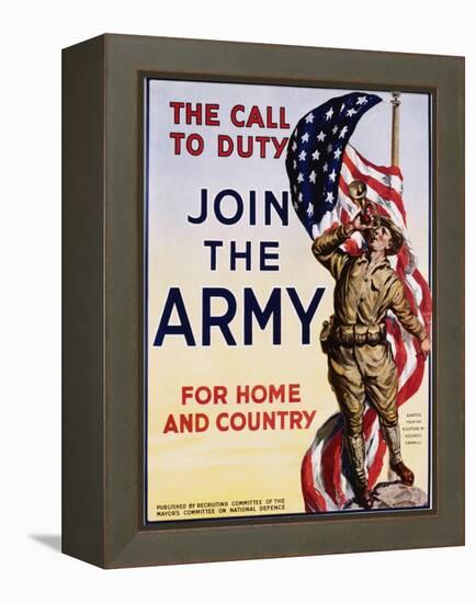 The Call to Duty for Home and Country Poster-null-Framed Premier Image Canvas