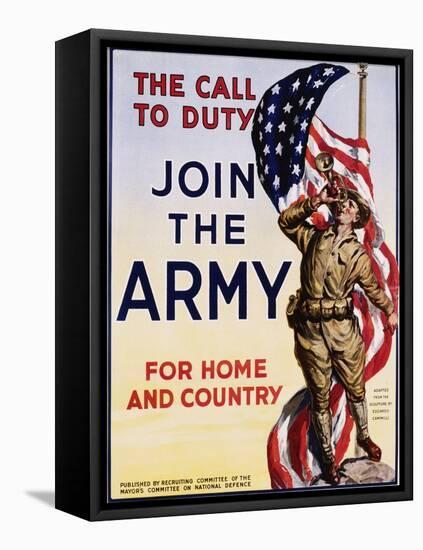 The Call to Duty for Home and Country Poster-null-Framed Premier Image Canvas