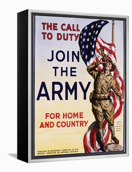 The Call to Duty for Home and Country Poster-null-Framed Premier Image Canvas