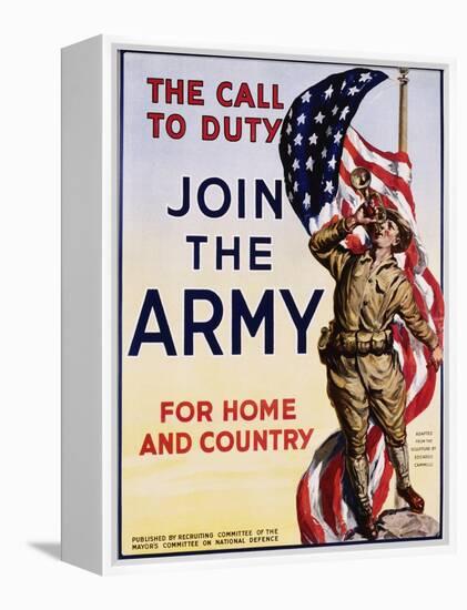 The Call to Duty for Home and Country Poster-null-Framed Premier Image Canvas