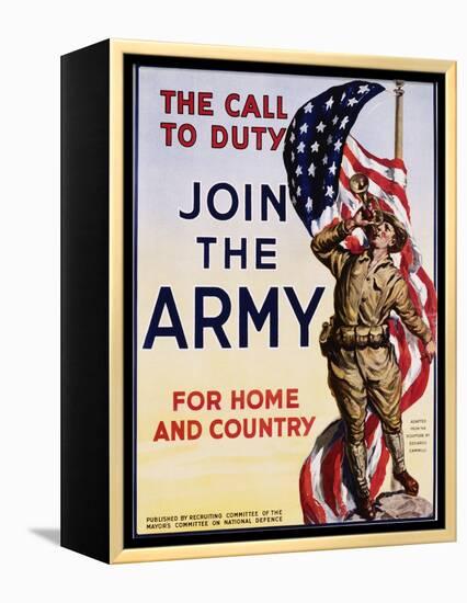 The Call to Duty for Home and Country Poster-null-Framed Premier Image Canvas