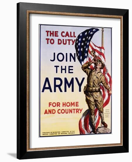 The Call to Duty for Home and Country Poster-null-Framed Photographic Print