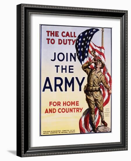 The Call to Duty for Home and Country Poster-null-Framed Photographic Print