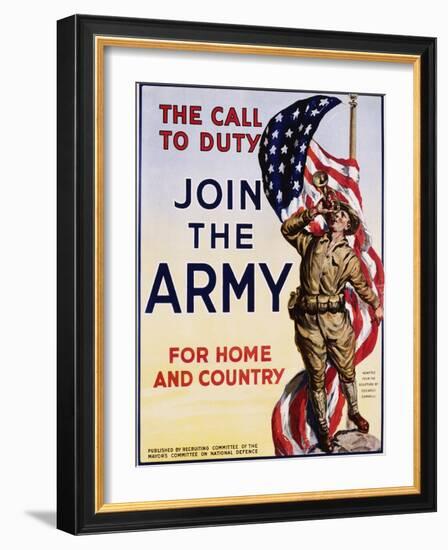 The Call to Duty for Home and Country Poster-null-Framed Photographic Print