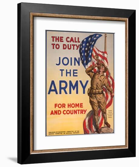 The Call to Duty, Join the Army-Vintage Reproduction-Framed Giclee Print