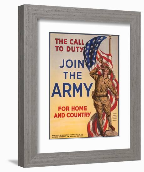 The Call to Duty, Join the Army-Vintage Reproduction-Framed Giclee Print