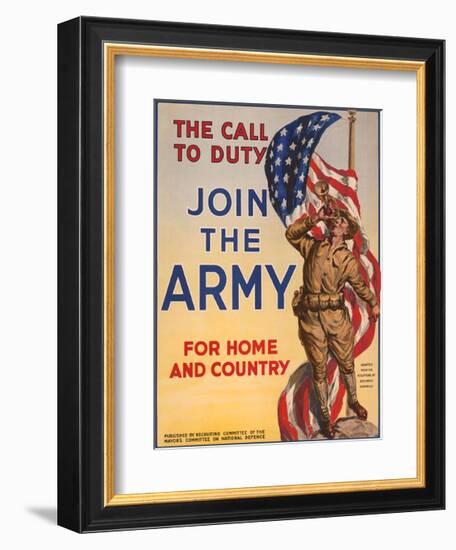 The Call to Duty, Join the Army-Vintage Reproduction-Framed Giclee Print